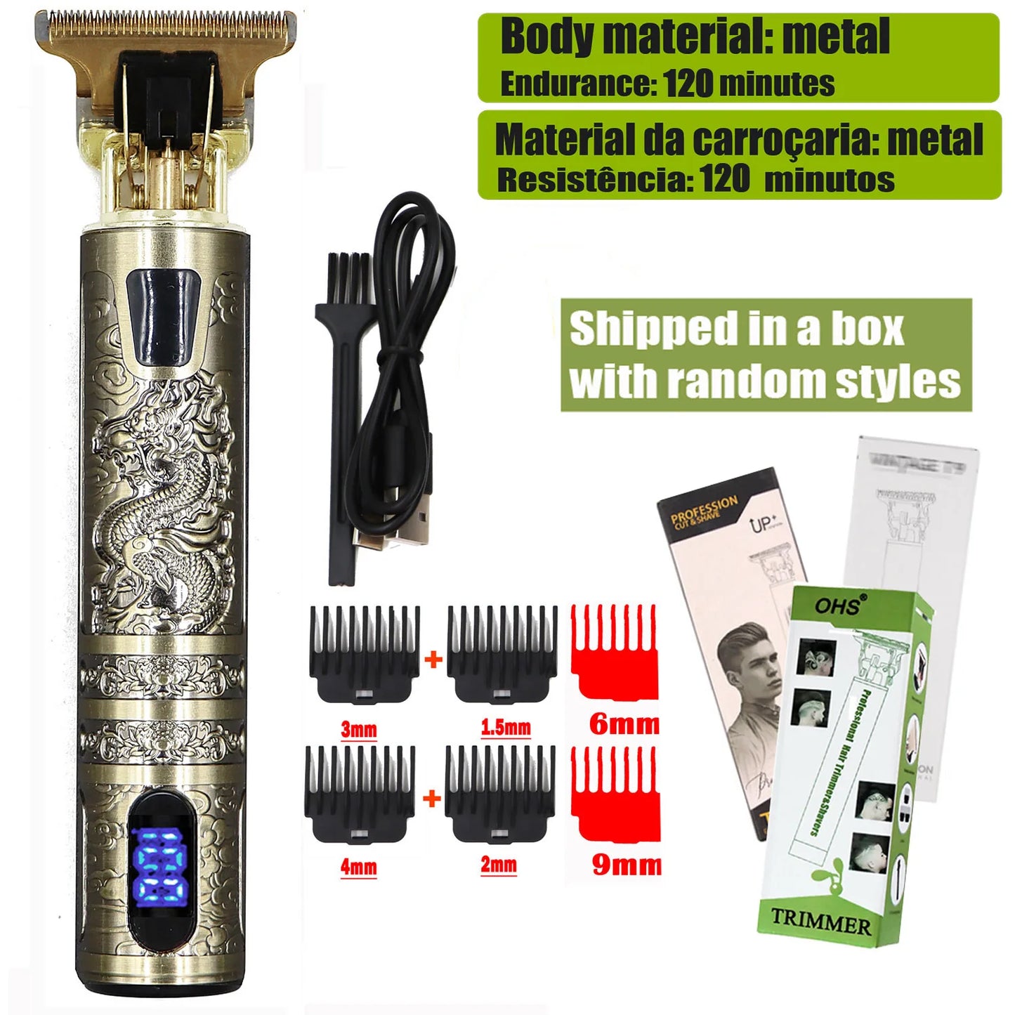 T9 Hair Clipper Repair Beard Shaving Body Hair Trimmer Clippers