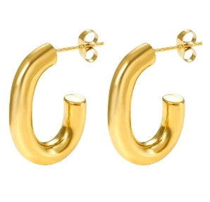Hoop Earrings for Women Trendy Golden