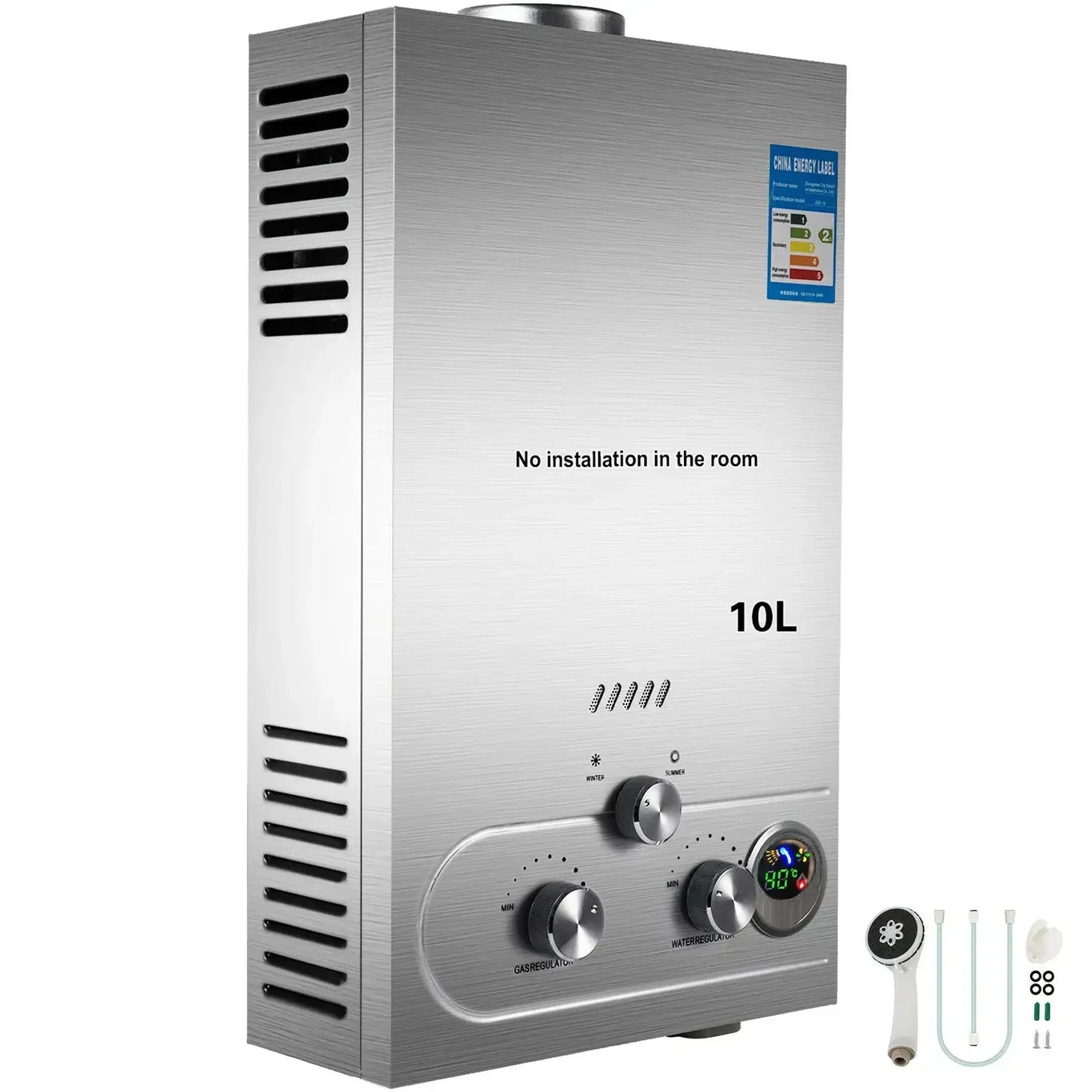 VEVOR 6L 8L 10L 12L 16L 18L LPG Portable Instand Water Heater
