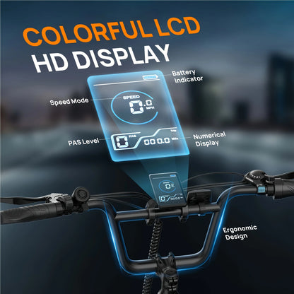 745W 20x3" Fat Tire Electric Bike