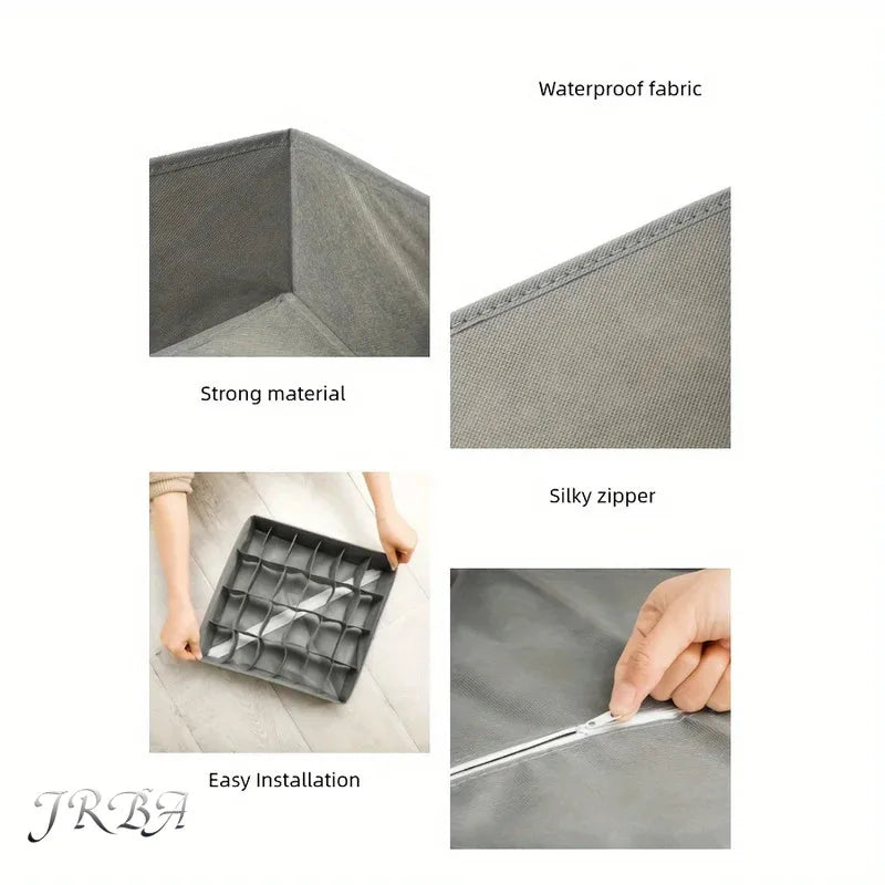 1pc Fabric Storage Box with 24 Compartments  Divider