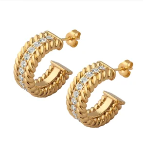 Hoop Earrings for Women Trendy Golden