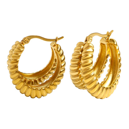 Hoop Earrings for Women Trendy Golden